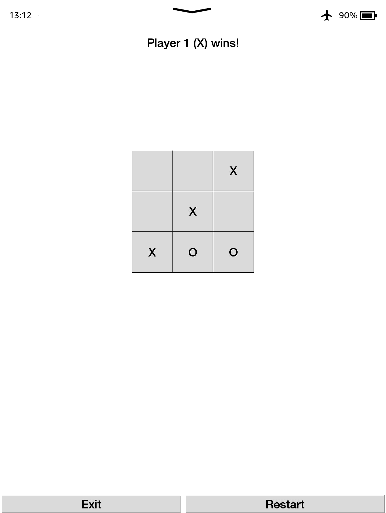 Amazon Kindle TicTacToe